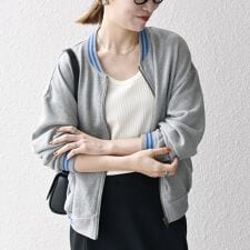 《予約》【SHIPS any別注】La Hutte:〈洗濯機可能〉裏起毛 ロゴ ジップ ブルゾン