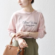 《予約》【SHIPS any別注】MONMIMI:〈洗濯機可能〉ロゴ プリント ロンTEE 25AW