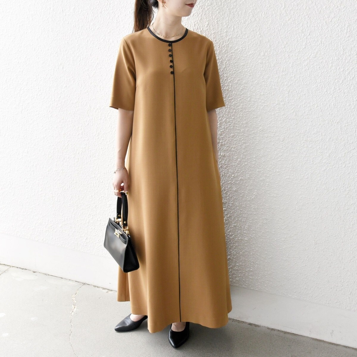 relume 新品タグ有り　リネンコットンタックキャミワンピース リネンコットンタックキャミワンピースのコーディネートスナップ