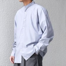 SHIPS any: LIM BLESS ソリッド / ストライプ バンドカラー シャツ 25AW◇