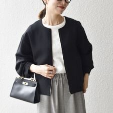 《予約》SHIPS any:〈洗濯機可能〉ダブルクロス ブルゾン ジャケット［NAVY BLUE］