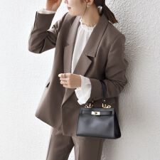 SHIPS any:〈洗濯機可能〉ダブルクロス セミダブル ジャケット［NAVY BLUE］