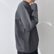 SHIPS any:〈手洗い可能〉メッシュ スピンドル スウェットライク テック ニット◆
