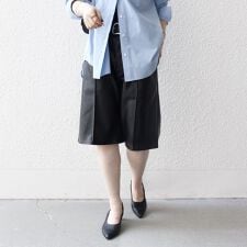 《予約》SHIPS any: センター ピンタックライン ハーフパンツ