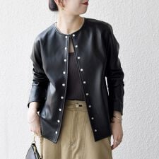 SHIPS any: コンパクト ドット スナップ カーディガン ジャケット