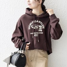 【SHIPS any別注】THE KNiTS:〈洗濯機可能〉ロゴプリント フーディー パーカー