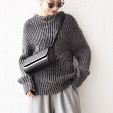 SHIPS any:〈手洗い可能〉ロービング ルーズ ニット プルオーバー