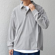 シップス エニィ(SHIPS any)のSHIPS any: ブラッシュド マルチボーダー ヘムタック スピンドル ポロシャツ◇