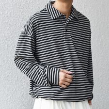 シップス エニィ(SHIPS any)のSHIPS any: ブラッシュド マルチボーダー ヘムタック スピンドル ポロシャツ◇