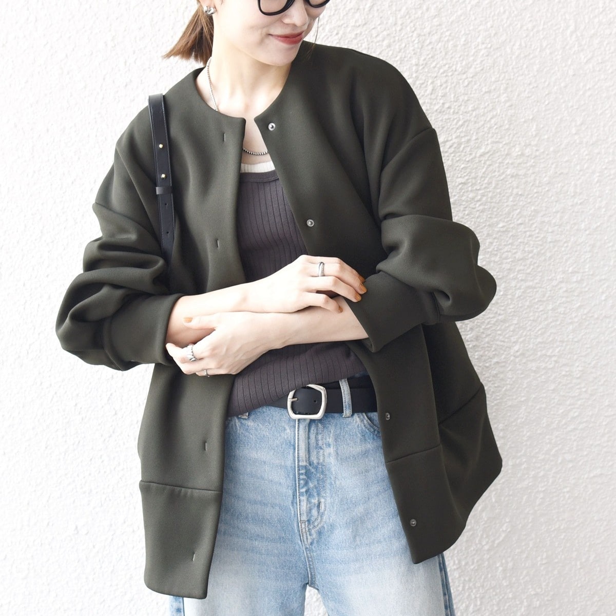 SHIPS any〈UVカット〉ノーカラー フロント ジップ ジャケット SHIPS any（シップス エニィ）の「SHIPS any:〈UVカット〉ノー