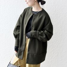 シップス エニィ(SHIPS any)の【WEB限定】SHIPS any:〈洗濯機可能〉ダンボール コクーン ノーカラー コート