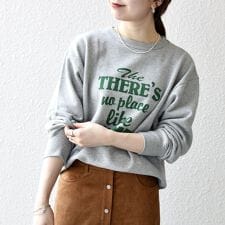 《一部追加予約》【SHIPS any別注】THE KNiTS:〈洗濯機可能〉ロゴ プリント スウェッ