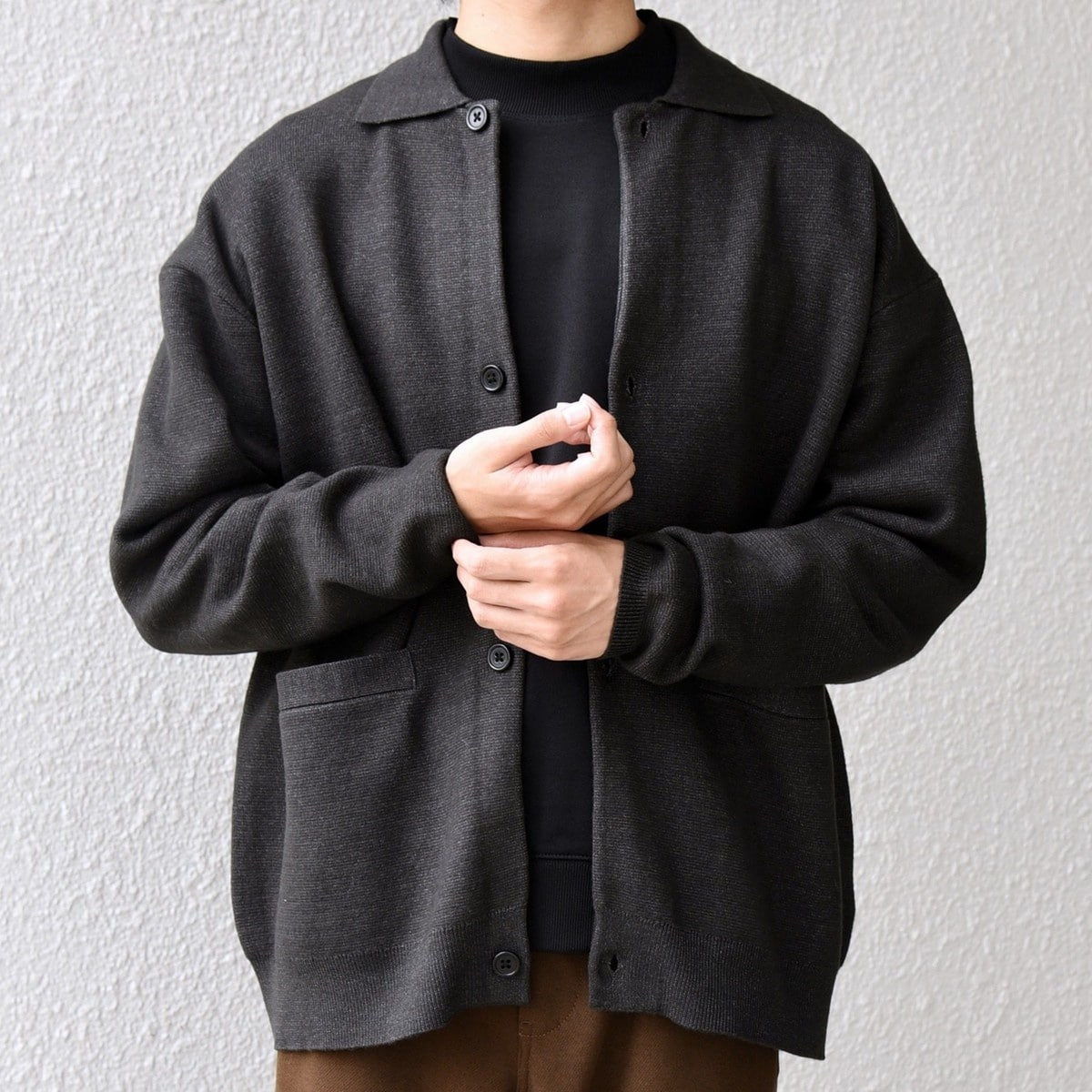 SHIPS any:〈手洗い可能〉ハイゲージ ミラノリブ ブラッシュド ニット