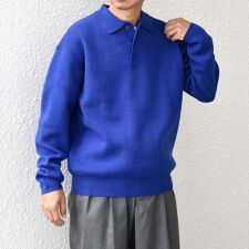 シップス エニィ(SHIPS any)のSHIPS any:〈手洗い可能〉ハイゲージ ミラノリブ ブラッシュド リラックス ニット ポロ◇