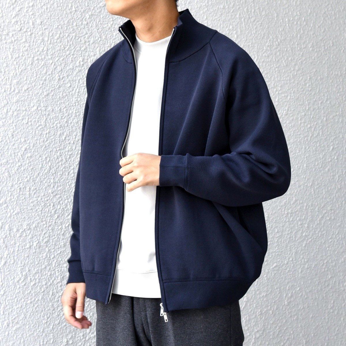 SHIPS別注】BATONER: スプレッド アラン ジップ カーディガン