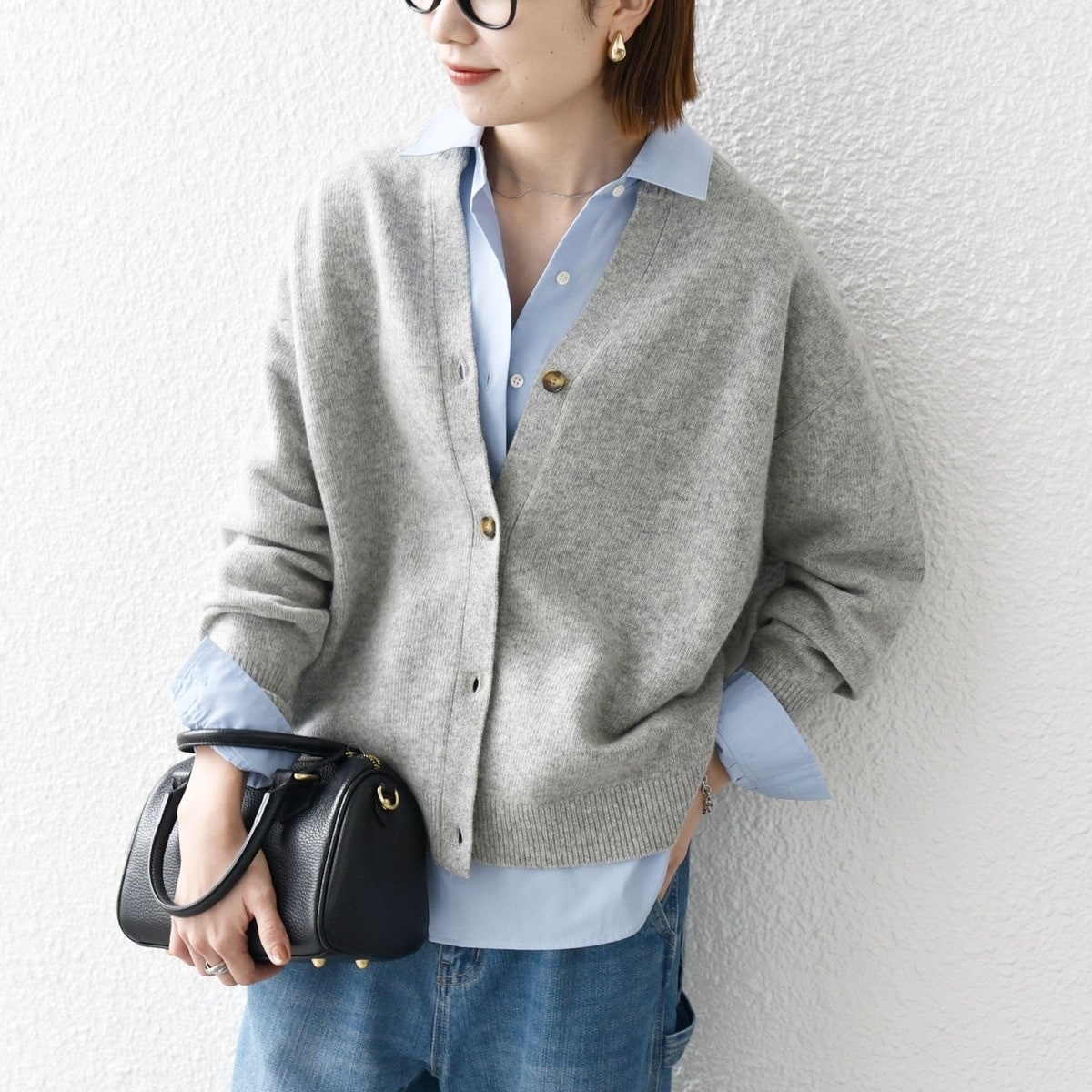 シップス＊ヤク ケーブル クルーネック ニット カーディガン 洗える SHIPS any:〈手洗い可能〉ヤク ケーブル クルーネック ニット