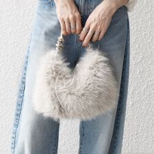 《追加予約》SHIPS any: 2WAY フェイクファー ギャザー ショルダー バッグ