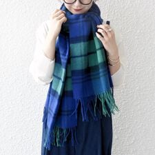 《追加予約》SHIPS any: ウール チェック ストール