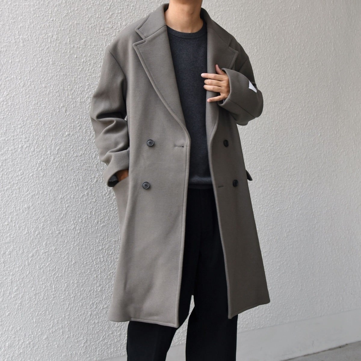 【まーか　】美品 SHIPS シップス ウールカシミヤチェスターコート SHIPS: ウール/カシミヤ ロング チェスターコート（チェスター