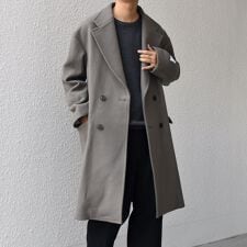 SHIPS any: PURE WOOL MELTON ダブル チェスターコート 25AW◇