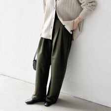 SHIPS any:〈洗濯機可能〉裏起毛 イージー タック パンツ