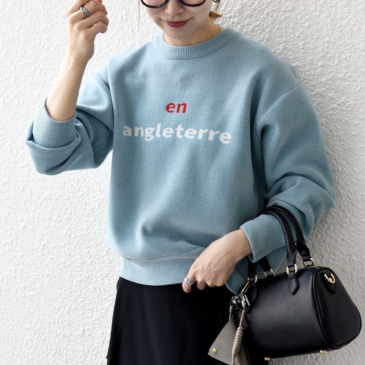 WEB限定】SHIPS any:〈手洗い可能〉ジャカード バンピー クルーネック