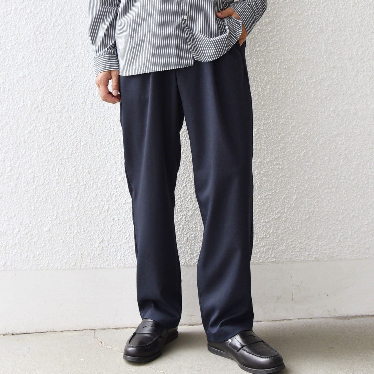 シップス エニィ（SHIPS any）/SHIPS any:〈洗濯機可能/抗ピリング〉ウールライク 2プリーツ セミワイド イージーパンツ◇ SHIPS any:〈洗濯機可能/抗ピリング〉ウールライク 2プリーツ