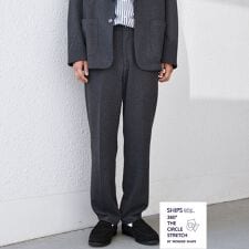 SHIPS any: 360° THE CIRCLE STRETCH ウールライク イージーパンツ(