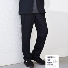 SHIPS any: 360° THE CIRCLE STRETCH ウールライク イージーパンツ(