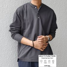 SHIPS any:〈抗菌防臭/遮熱等〉マルチファンクション ヘンリーネック Tシャツ(ロンT)◇