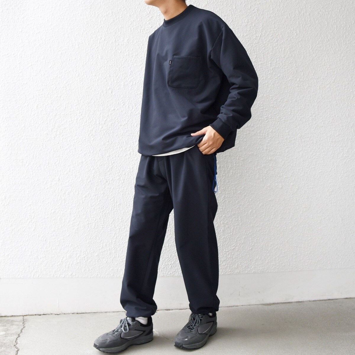 SHIPS any:〈洗濯機可能〉ストレッチ 裏起毛 ウォーム アーバン イージー パンツ◆