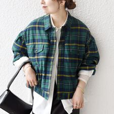 SHIPS any:〈手洗い可能〉タータン チェック キルティング シャツ ジャケット