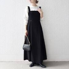 《一部追加予約》SHIPS any: エア ニードル タック フレア ジャンパースカート