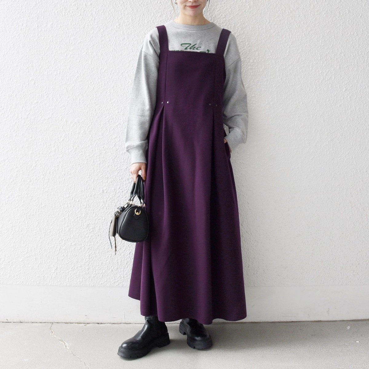 SHIPS any ダブルクロス ウエストタック Aライン ワンピース フリー SHIPS any ワンピース 「WEB限定」SHIPS any: ダブルクロス