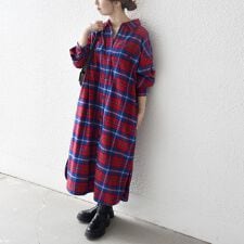 《予約》SHIPS any:〈洗濯機可能〉タータン チェック ロング シャツ ワンピース
