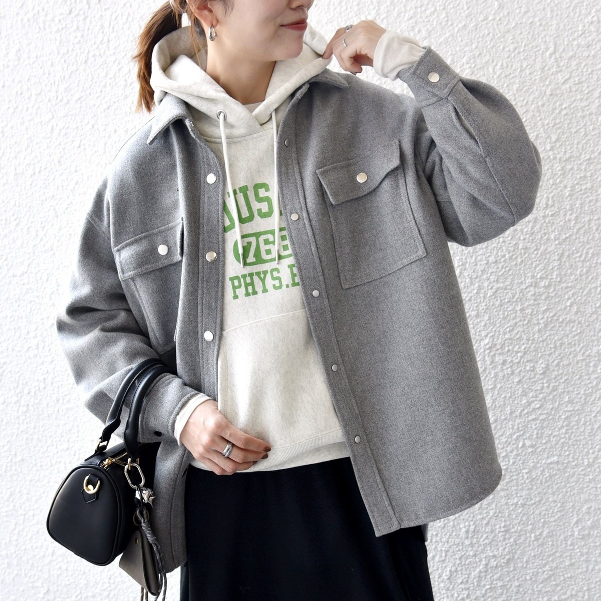 SHIPS any: スタンド & ダブル カラー コート 24FW SHIPS｜SHIPS any: スタンド & ダブル カラー コート 24FW