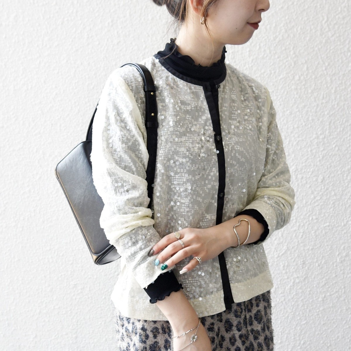 SHIPS any: リブ タック編み Vネック ルーズ ニット カーディガン