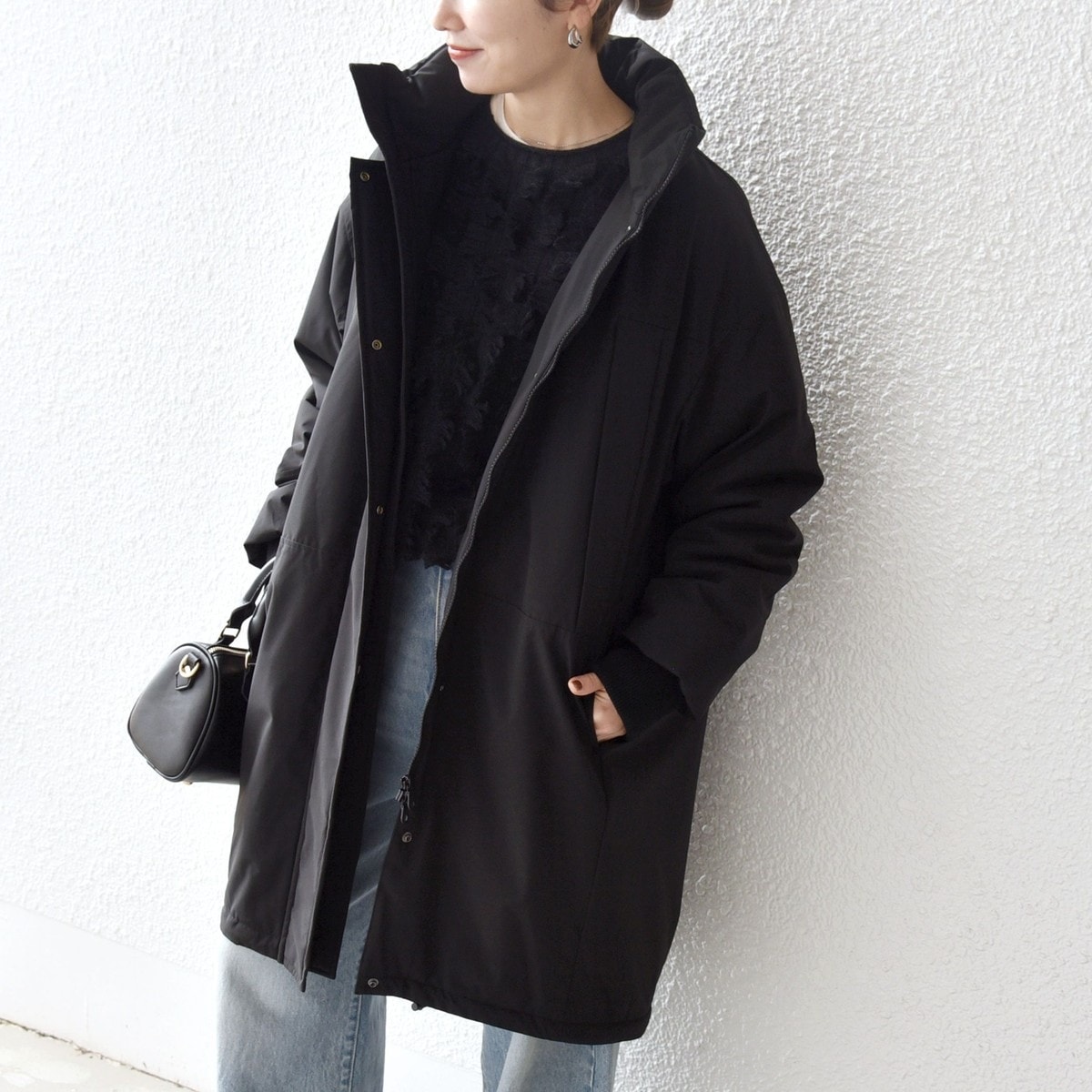 URBAN RESEARCH コクーンフードジャケット　ダウンコート GREENDOWNコクーンフードジャケット | アイテムズ アーバン