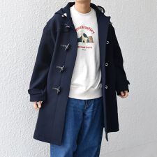 SHIPS any: PURE WOOL MELTON ダッフル コート 25AW◇