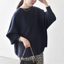 《一部追加予約》SHIPS any:〈手洗い可能〉ダブルフェイス ボリュームスリーブ ニット プルオ