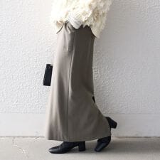 SHIPS any:〈洗濯機可能〉ウォーム ストレッチ Iライン ベイカー スカート