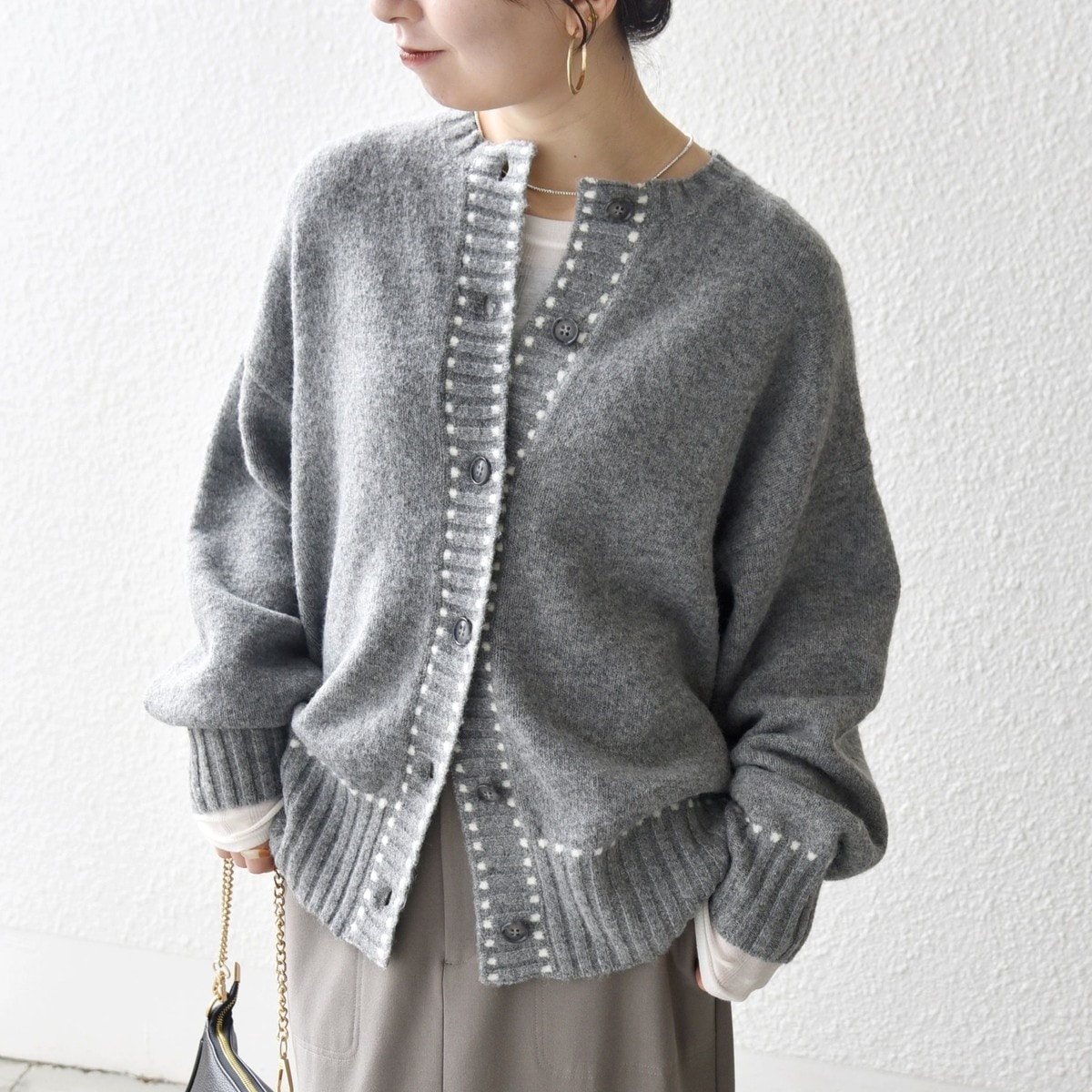 WEB限定】SHIPS any:〈手洗い可能〉ヤク ケーブル クルーネック