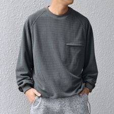 SHIPS any:〈洗濯機可能〉グリッド フリース スピンドル ポケット プルオーバー◇