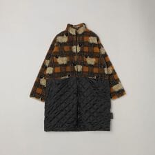 FARFIELD ORIGINAL: フリース コンビ キルティングコート