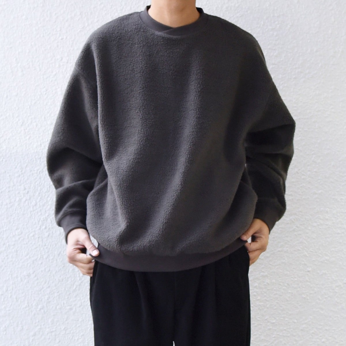 SHIPS any:〈洗濯機可能〉ボア フリース レイヤード ネック プルオーバー◇