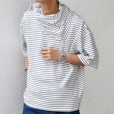 SHIPS any:〈洗濯機可能〉マリンテイスト ボーダー リラックス Tシャツ(スカーフ付き)◇