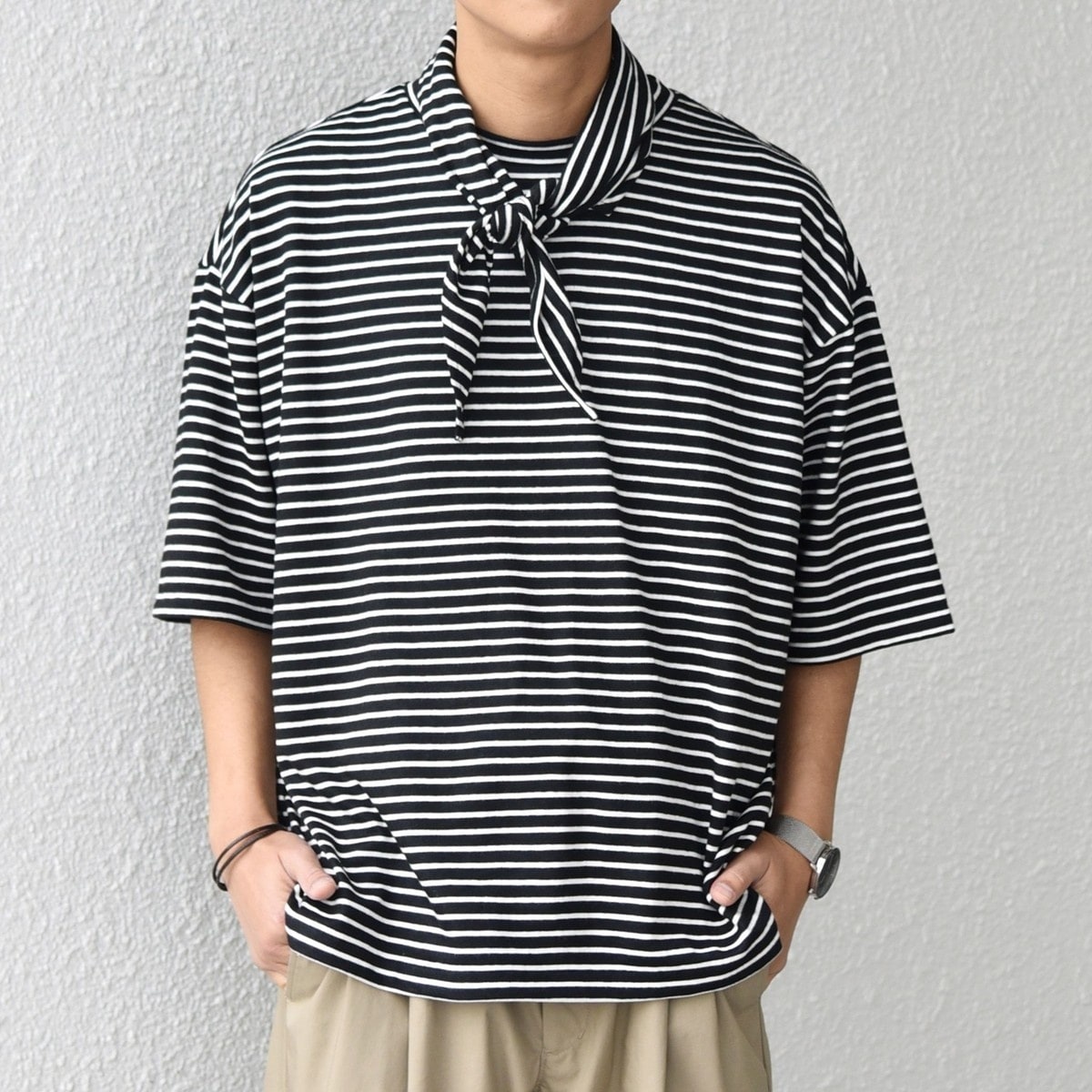 シップス エニィ（SHIPS any）/SHIPS any:〈接触冷感〉ハイゲージリネン ミックス サマーニット モックネック Tシャツ◇ SHIPS any:〈接触冷感〉ハイゲージリネン ミックス サマーニット