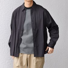 SHIPS any:〈洗濯機可能〉ワッシャーナイロン ライト シアー シャツ◇