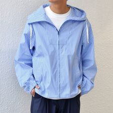 SHIPS any:〈洗濯機可能〉アノラック テイスト ストライプ マリン パーカー◇