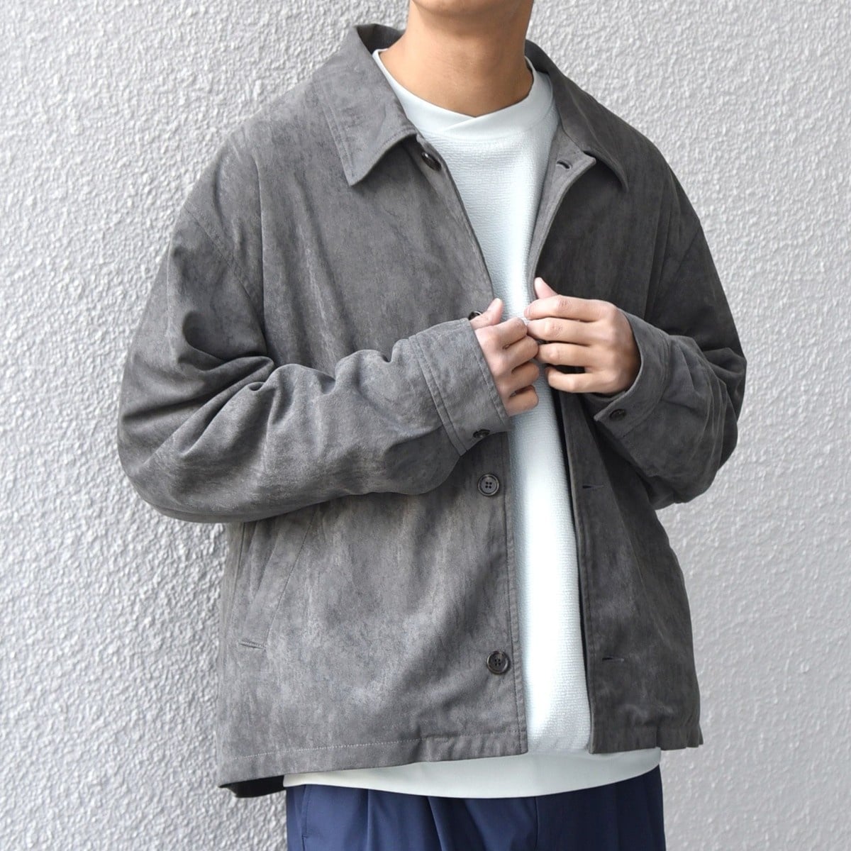 m.f.エディトリアル ピーチスキン スタンドブルゾン | m.f.